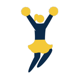 Cheerleading 2 colored clipart, Strike style
