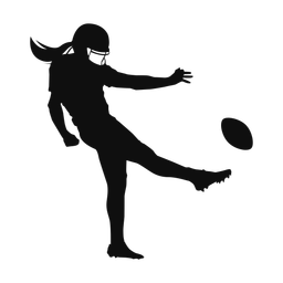 Football punter silhouette, Classic style