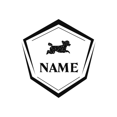 Poodle Classic Name Logo – Design 11