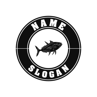 Bluefin Tuna Classic Name Logo – Design 10