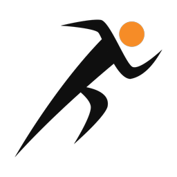 Running 2 colored clipart, Motion style