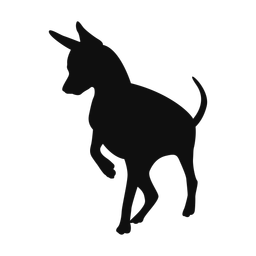 Miniature pinscher silhouette, Classic style
