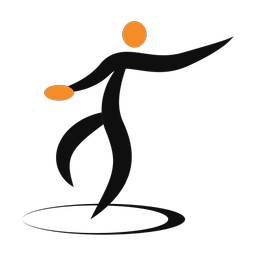 Discus throw 2 colored clipart, Motion style