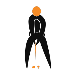 Golf 2 colored clipart, Motion style