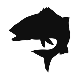 Striped bass silhouette, Classic style