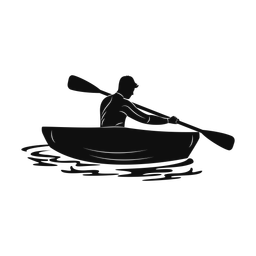 Kayaking silhouette, Promax style