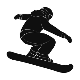 Snowboarding silhouette, Promax style