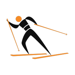Biathlon 2 colored clipart, Motion style