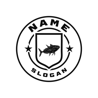 Bluefin Tuna Classic Name Logo – Design 14