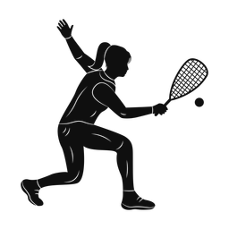 Racquetball silhouette, Promax style