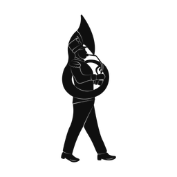 French horn silhouette, Promax style