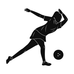 Bowling silhouette, Promax style