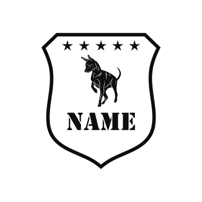 Miniature Pinscher Classic Name Logo – Design 13