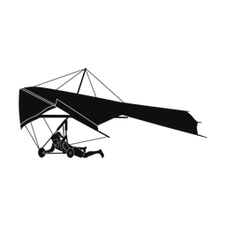 Hang gliding silhouette, Promax style