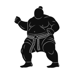 Sumo wrestling silhouette, Promax style