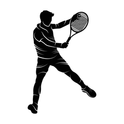 Tennis silhouette, Promax style