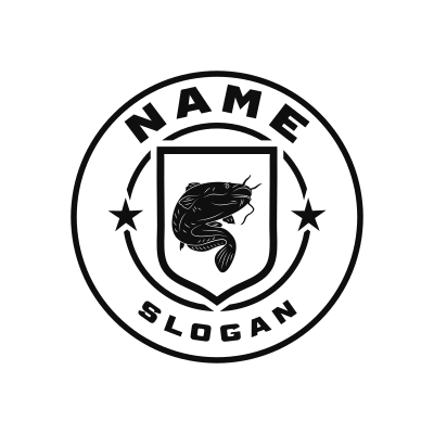 Cat Fish Classic Name Logo – Design 14
