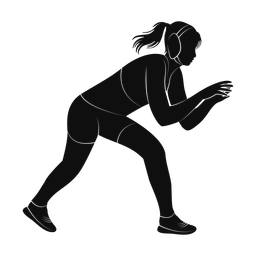 Wrestling silhouette, Promax style