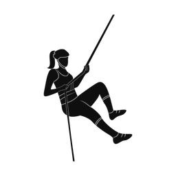 Rock climbing silhouette, Promax style