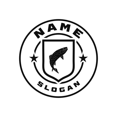 Fish Classic Name Logo – Design 14