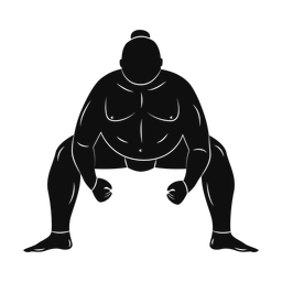 Sumo wrestling silhouette, Promax style