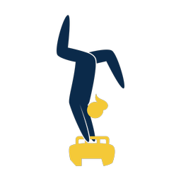 Pommel horse 2 colored clipart, Strike style