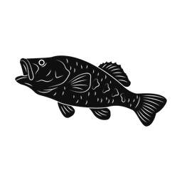 Largemouth bass silhouette, Promax style