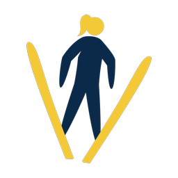 Ski jumping 2 colored clipart, Strike style