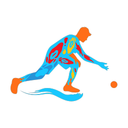 Bocce colorful clipart, Splash style