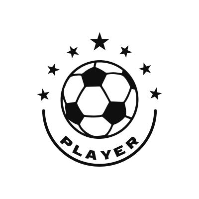 Soccer Rounded Star Ball Logo