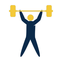 Powerlifting 2 colored clipart, Strike style