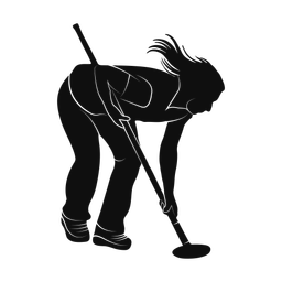 Curling silhouette, Promax style