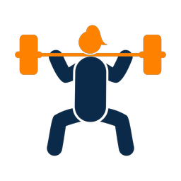 Powerlifting 2 colored clipart, Round style