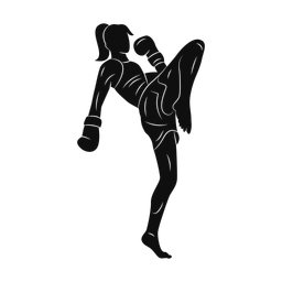 Kickboxing silhouette, Promax style
