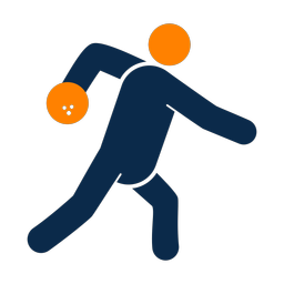 Bowling 2 colored clipart, Round style
