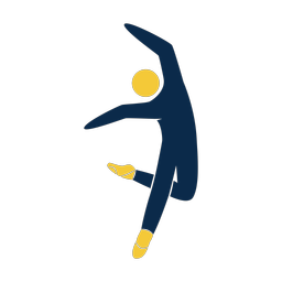 Ballet 2 colored clipart, Strike style