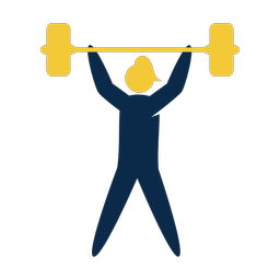 Powerlifting 2 colored clipart, Strike style