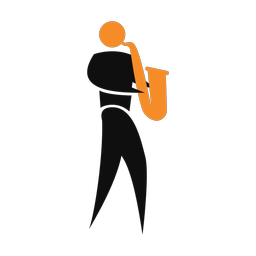 Saxophone 2 colored clipart, Motion style