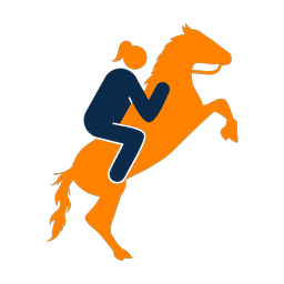 Rodeo 2 colored clipart, Round style