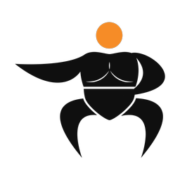 Sumo wrestling 2 colored clipart, Motion style
