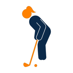 Golf 2 colored clipart, Round style