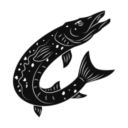 Pike silhouette, Promax style