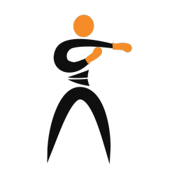 Boxing 2 colored clipart, Motion style
