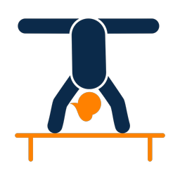 Parallel bars 2 colored clipart, Round style