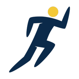 Running 2 colored clipart, Strike style