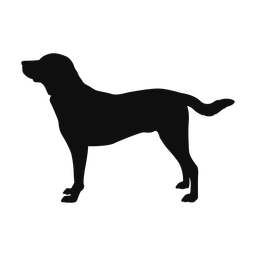 Labrador retriever silhouette, Classic style