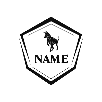 Miniature Pinscher Classic Name Logo – Design 11