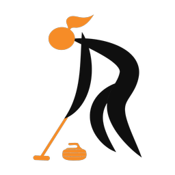 Curling 2 colored clipart, Motion style