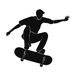 Skateboarding silhouette, Promax style