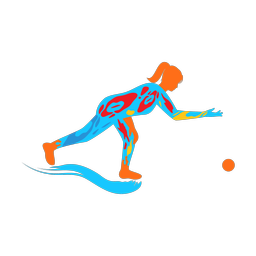 Bocce colorful clipart, Splash style